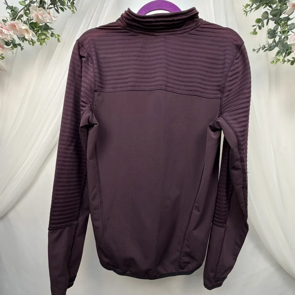 Champion Power Core 1/4 Zip Mens Ribbed Mock Neck Burgundy Size S